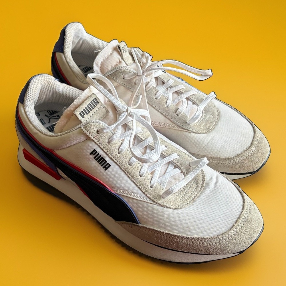 Puma Future Rider Sneakers Men's 9 Red White Blue Retro Shoes